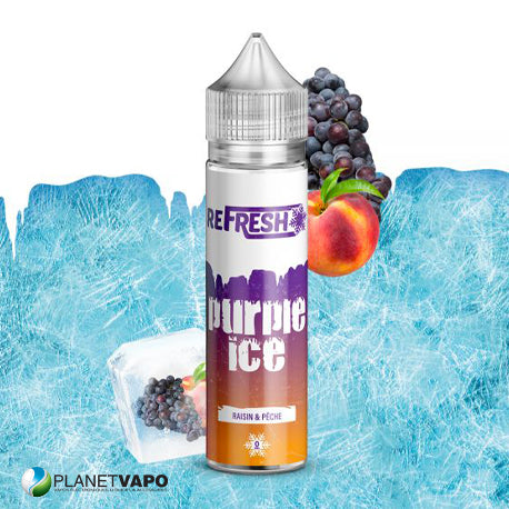 e-liquide 50 ml Purple Ice Refresh Raisin et Pêche