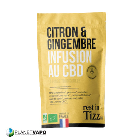 Infusion Gingembre Citron au CBD BIO 50G - Restin Tizz