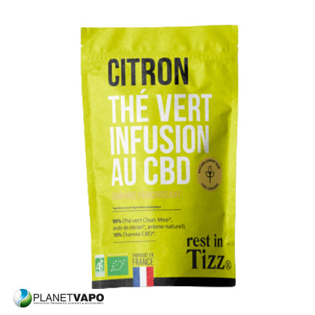 Thé Vert Chun Mee Citron Infusion au CBD BIO 50G - Restin Tizz