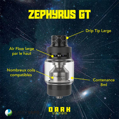 Clearomiseur Zephyrus GT - Dark Vapor - Planet Vapo